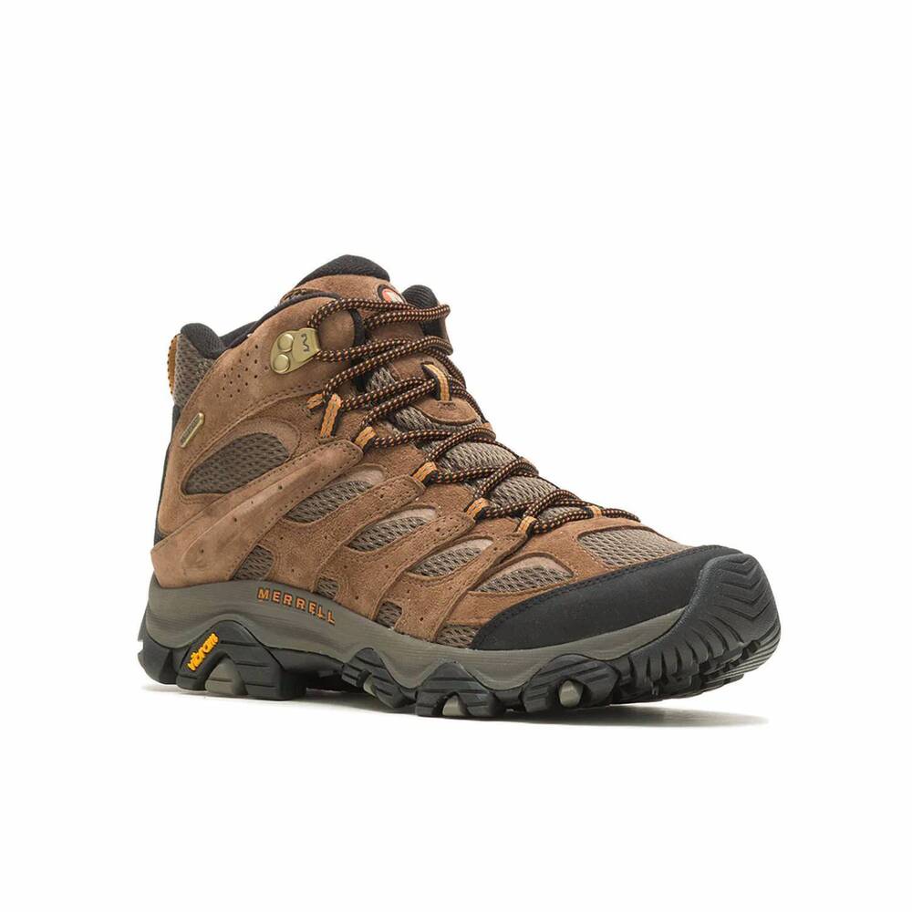 NEW MERRELL men's moab 3 mid waterproof shoes in earth